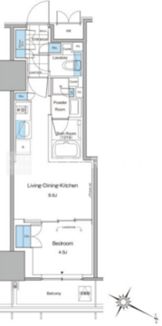 ルフォンプログレ北新宿 1208 間取り図