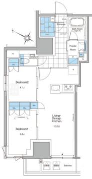 ルフォンプログレ北新宿 601 間取り図