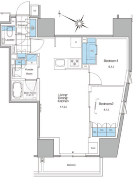 ルフォンプログレ北新宿 604 間取り図