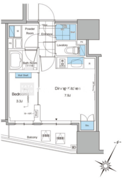 ルフォンプログレ北新宿 1006 間取り図