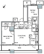 ザ・東京タワーズミッドタワー 1302 間取り図