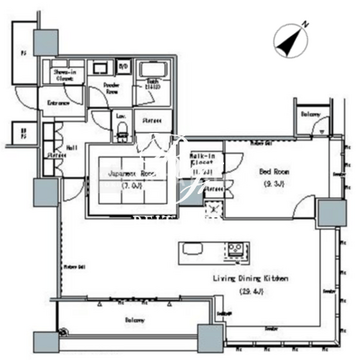 ザ・東京タワーズミッドタワー 2601 間取り図