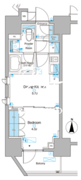 ブラウ東上野 1201 間取り図
