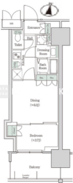 ブルックサイドレジデンス木場 409 間取り図