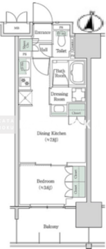 ブルックサイドレジデンス木場 411 間取り図