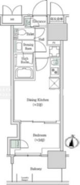 ブルックサイドレジデンス木場 423 間取り図