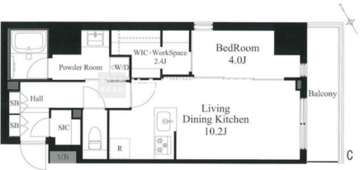 ラティエラ秋葉原 604 間取り図