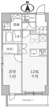 シーズンフラッツ滝野川 201 間取り図