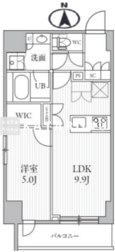 シーズンフラッツ滝野川 1301 間取り図