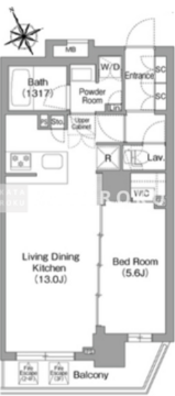 コンフォリア中葛西 406 間取り図