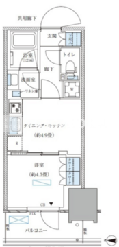 パークアクシス西大島コンフォートスクエア 833 間取り図