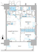 ブラウ東上野 902 間取り図