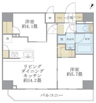 アジールコート町屋 1001 間取り図