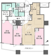 ザ・パークハウス西新宿タワー60 1305 間取り図