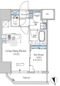 アーバネックス上野 1301 間取り図