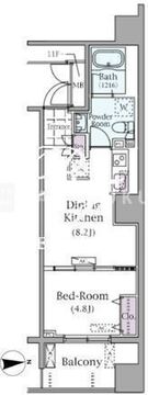 パークアクシス元浅草ステージ 1210 間取り図