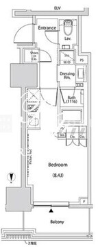 ザ・パークハビオ新中野 206 間取り図