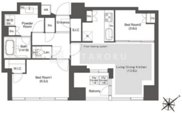 コンフォリア新中野 1105 間取り図