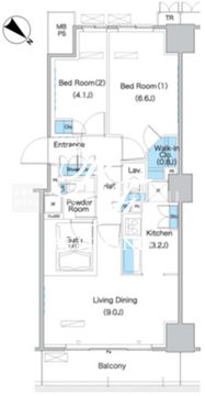 パークアクシス豊洲 412 間取り図