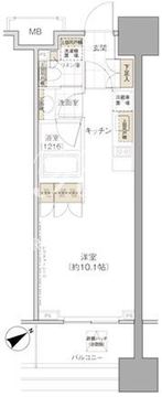 パークハビオ西新宿 603 間取り図
