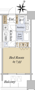 アクシルコート日本橋本町 1111 間取り図