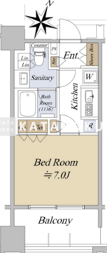 アクシルコート日本橋本町 1112 間取り図