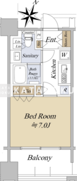 アクシルコート日本橋本町 912 間取り図