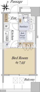 アクシルコート日本橋本町 313 間取り図