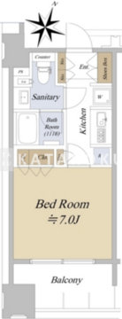 アクシルコート日本橋本町 510 間取り図