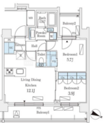 シーズンフラッツ町屋 801 間取り図