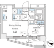 シーズンフラッツ町屋 706 間取り図