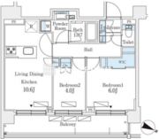 シーズンフラッツ町屋 304 間取り図