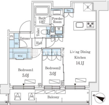 シーズンフラッツ町屋 505 間取り図