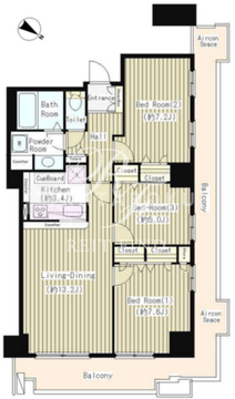 トルナーレ日本橋浜町 4401 間取り図