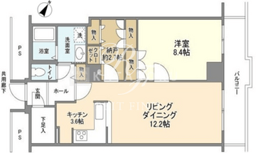 トルナーレ日本橋浜町 1403 間取り図