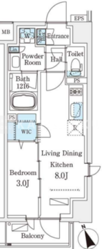 ジオエント早稲田 204 間取り図