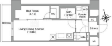コンフォリア・リヴ南砂町イースト 907 間取り図