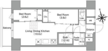 コンフォリア・リヴ南砂町イースト 208 間取り図