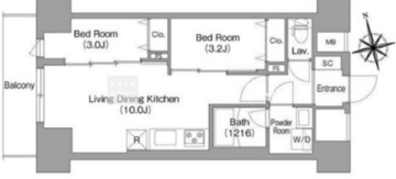 コンフォリア・リヴ南砂町イースト 305 間取り図