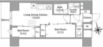 コンフォリア・リヴ南砂町イースト 311 間取り図