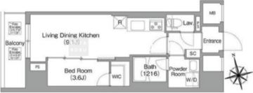 コンフォリア・リヴ南砂町イースト 701 間取り図