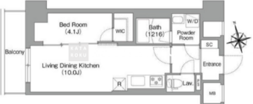 コンフォリア・リヴ南砂町イースト 704 間取り図