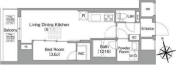 コンフォリア・リヴ南砂町イースト 901 間取り図