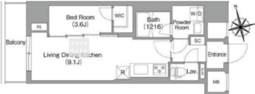 コンフォリア・リヴ南砂町イースト 902 間取り図