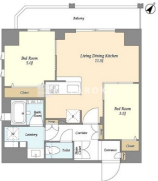 リテラス三ノ輪ウエスト 502 間取り図