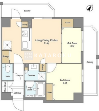 リテラス三ノ輪ウエスト 606 間取り図