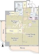 センテニアルタワー 1602 間取り図