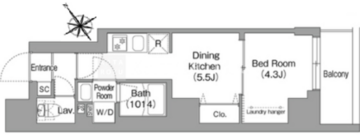 コンフォリア・リヴ上野 1302 間取り図
