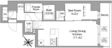 コンフォリア・リヴ上野 601 間取り図
