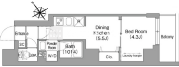 コンフォリア・リヴ上野 802 間取り図